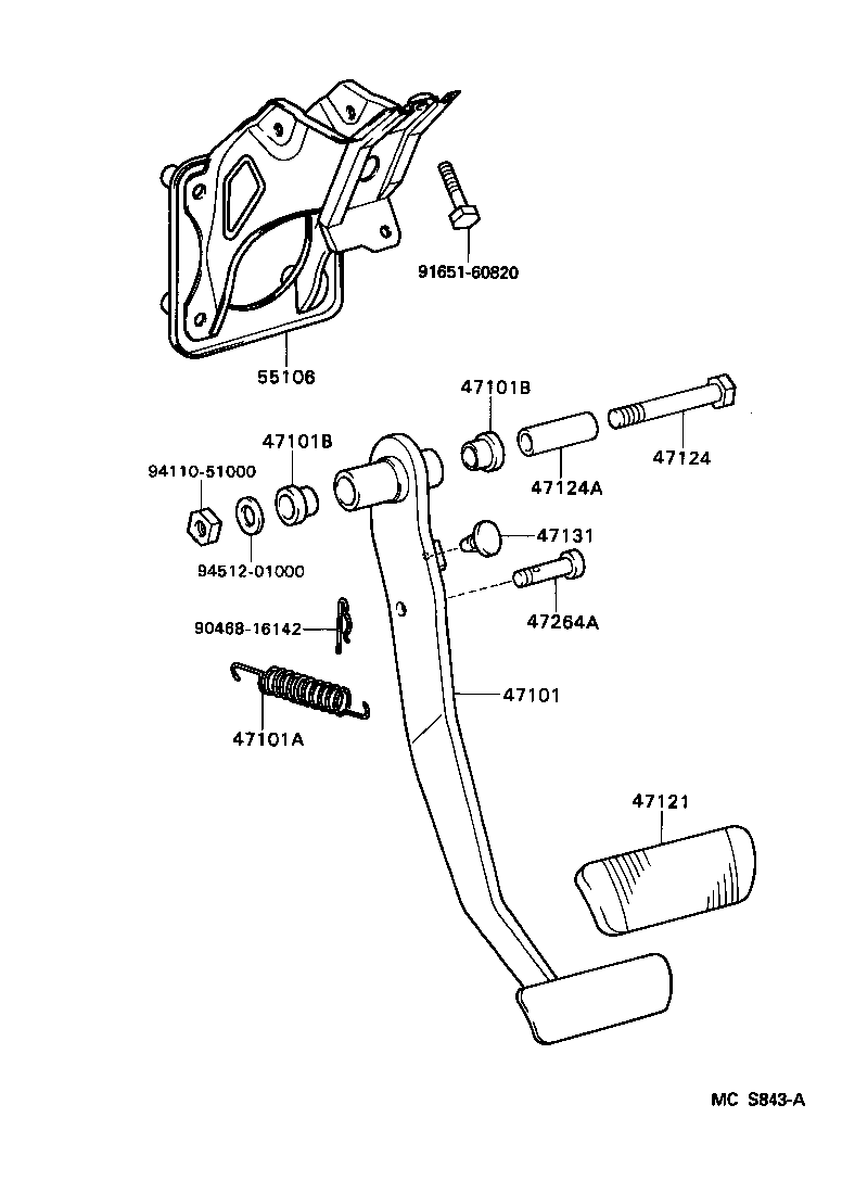  ES300 |  BRAKE PEDAL BRACKET