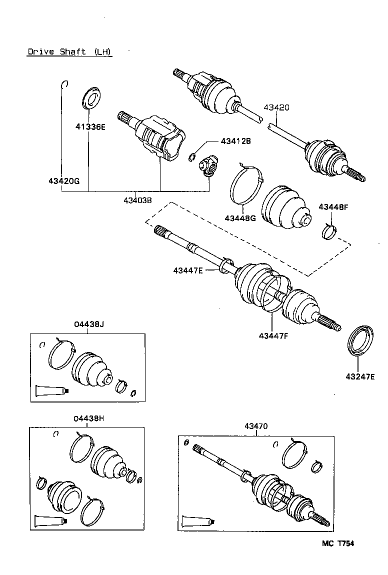  TERCEL |  FRONT DRIVE SHAFT