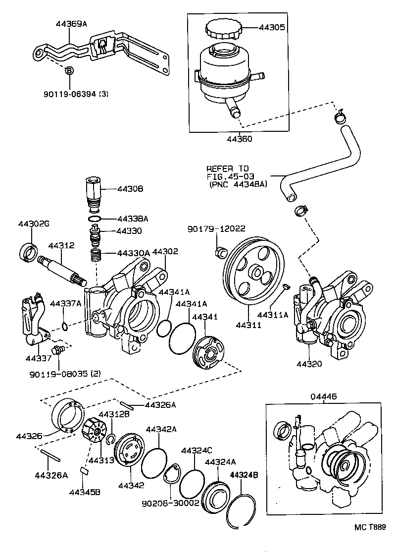  TERCEL |  VANE PUMP RESERVOIR POWER STEERING