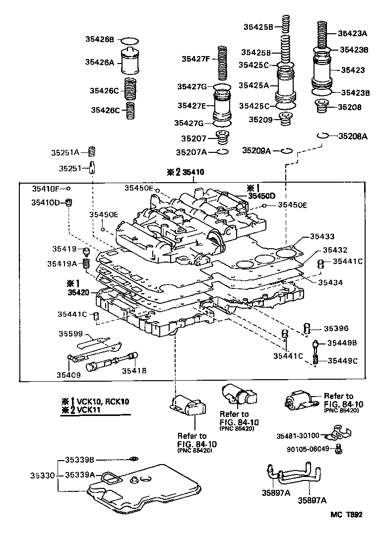  T100 |  VALVE BODY OIL STRAINER ATM