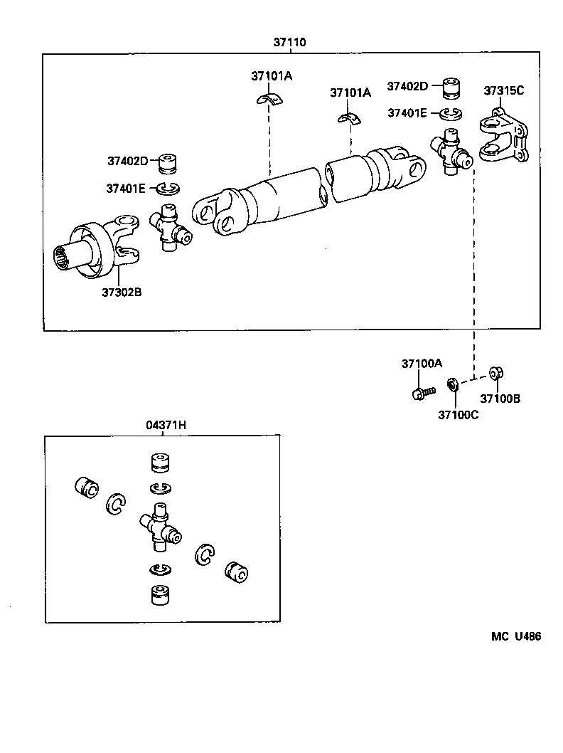  4RUNNER |  PROPELLER SHAFT UNIVERSAL JOINT