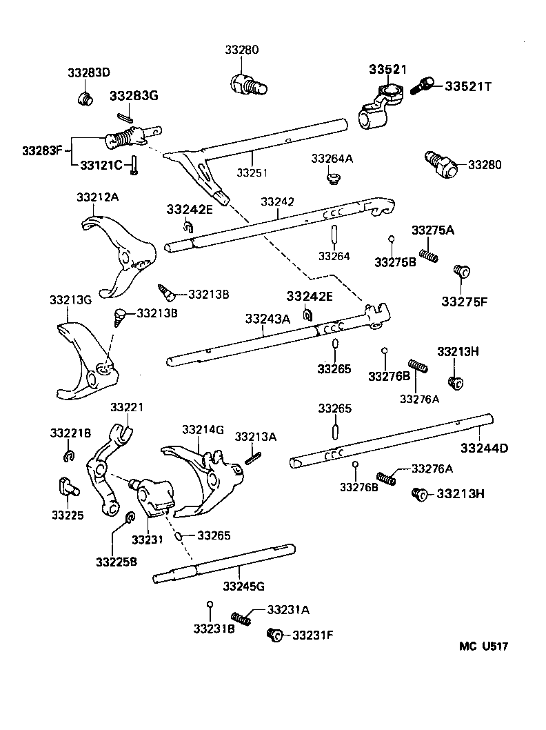  4RUNNER |  GEAR SHIFT FORK LEVER SHAFT MTM