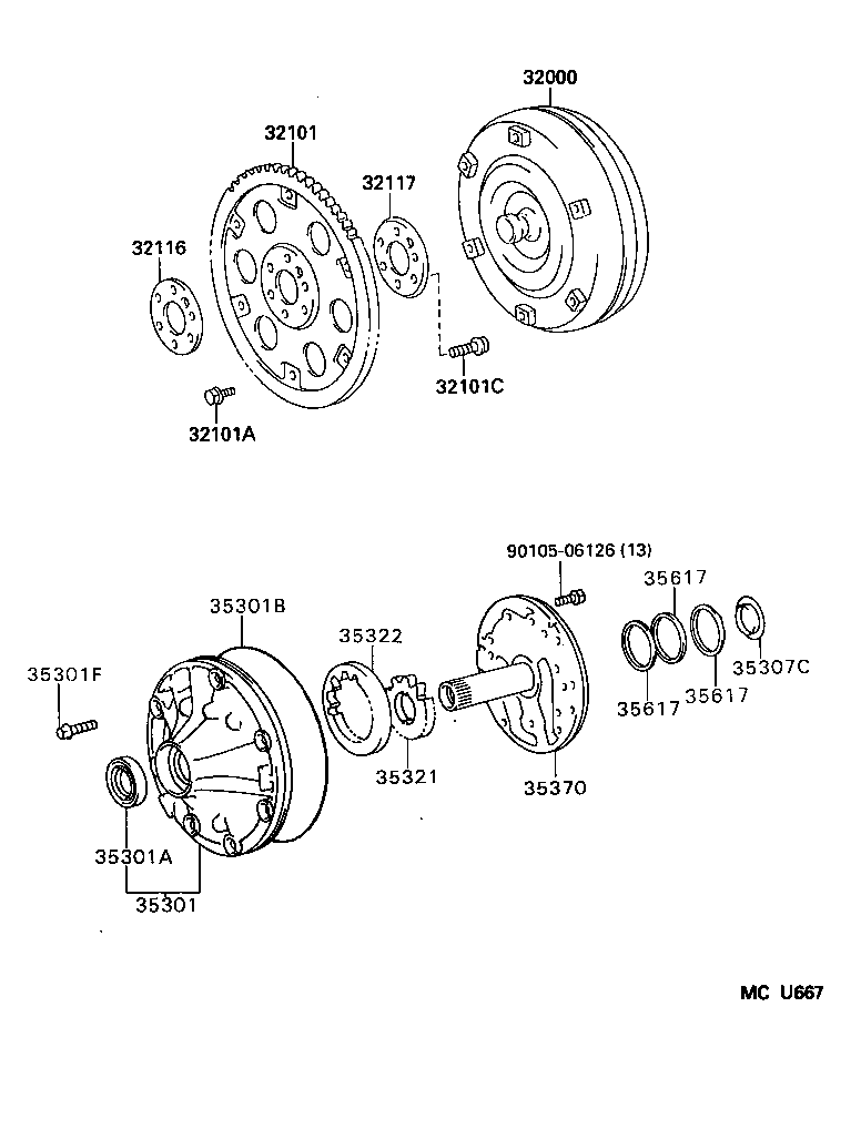  LX450 |  TORQUE CONVERTER FRONT OIL PUMP CHAIN ATM