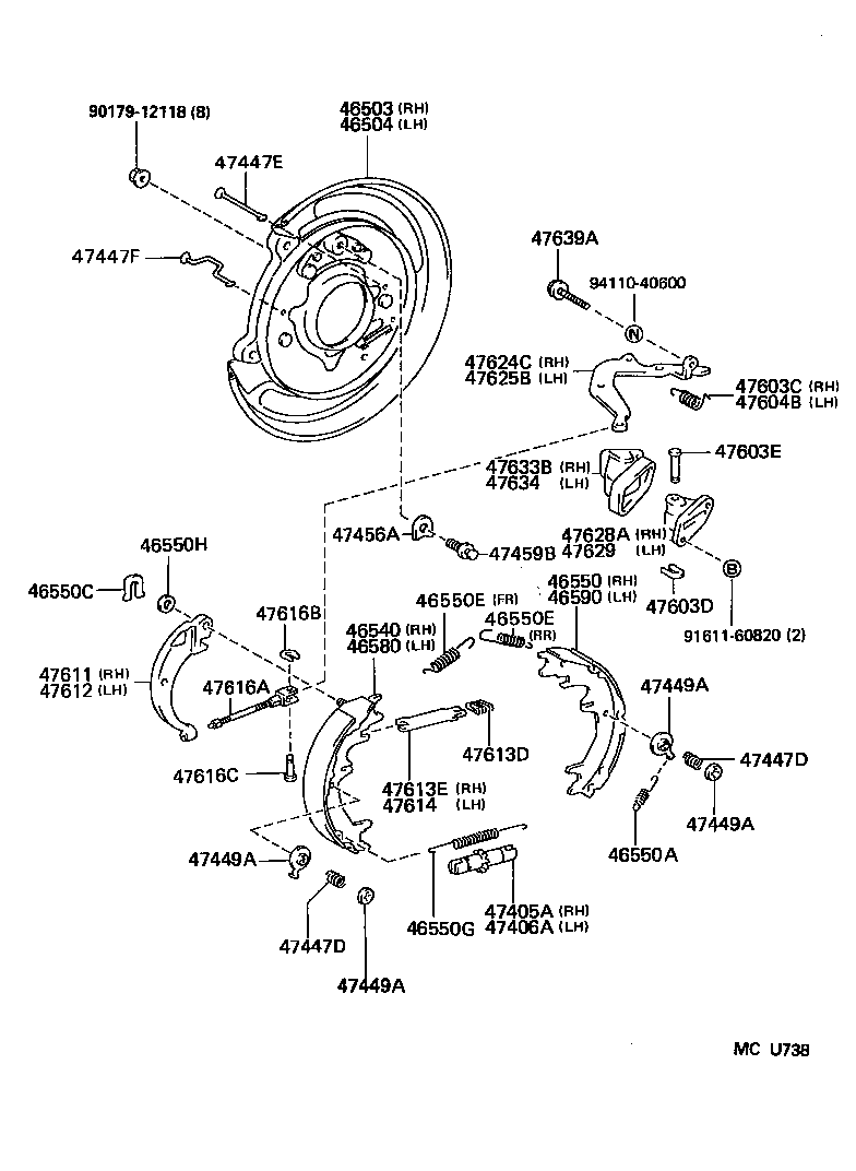  LX450 |  PARKING BRAKE CABLE