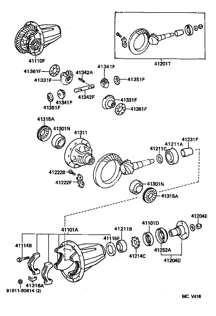  LX450 |  FRONT AXLE HOUSING DIFFERENTIAL