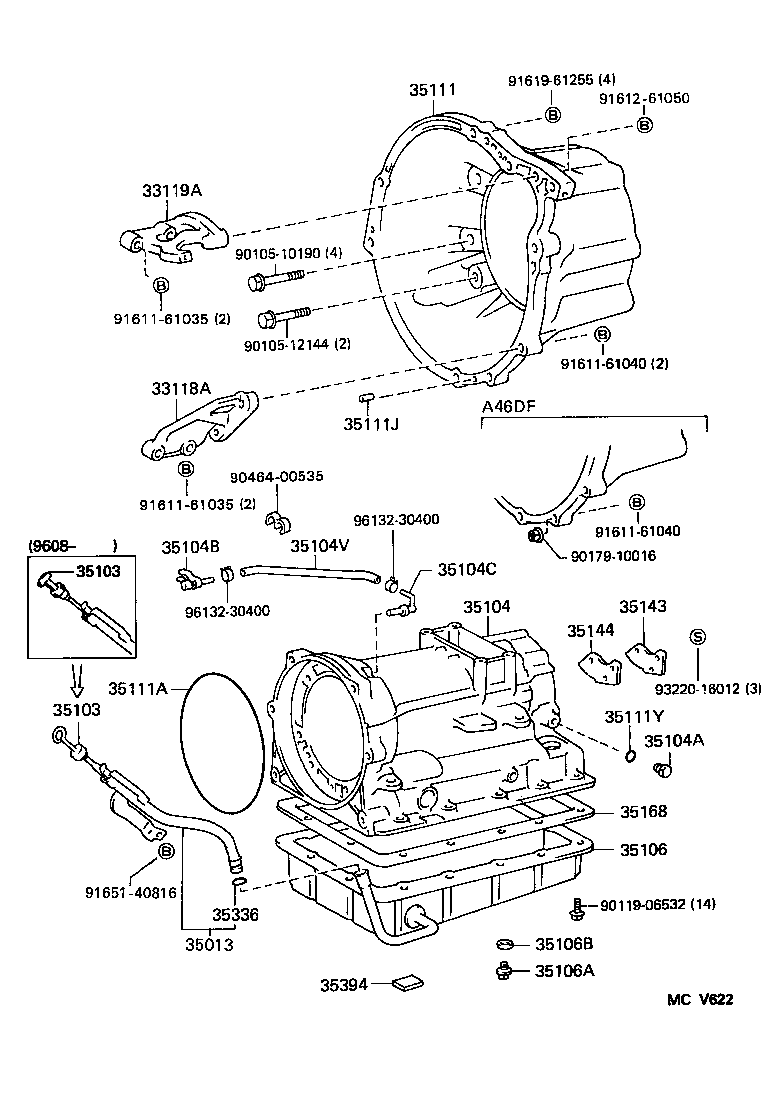  PREVIA |  TRANSMISSION CASE OIL PAN ATM