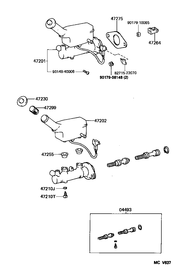  PREVIA |  BRAKE MASTER CYLINDER