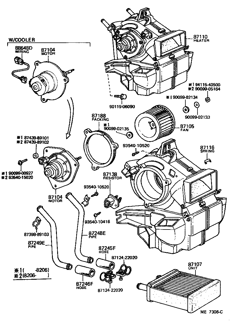  PICKUP |  HEATING AIR CONDITIONING HEATER UNIT BLOWER