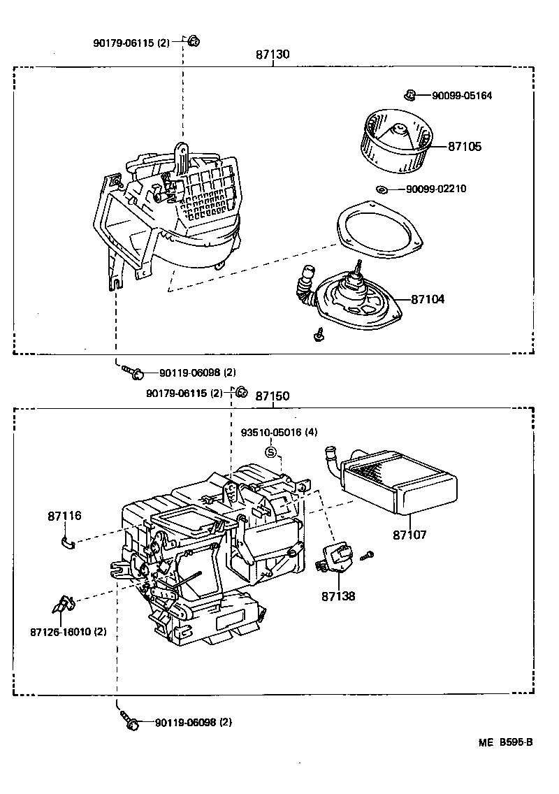  TERCEL |  HEATING AIR CONDITIONING HEATER UNIT BLOWER