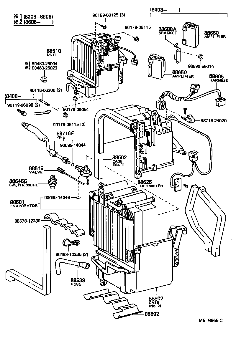  TERCEL |  HEATING AIR CONDITIONING COOLER UNIT