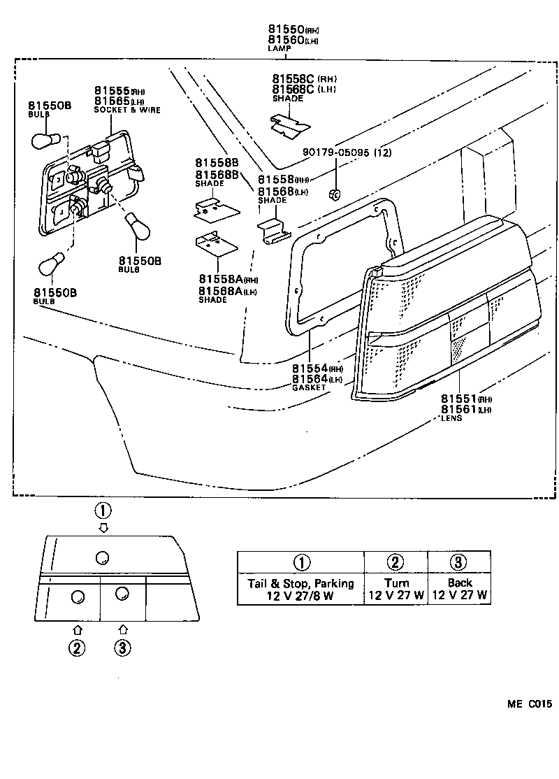  TERCEL |  REAR COMBINATION LAMP
