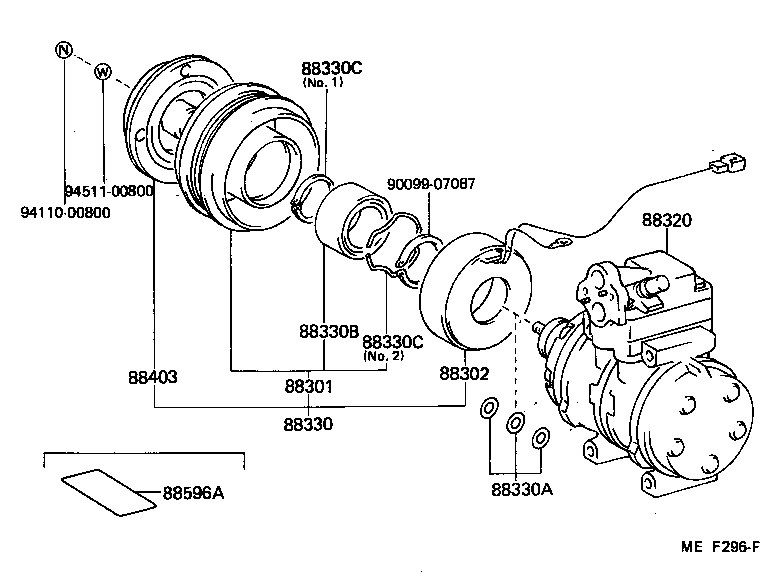  MR2 |  HEATING AIR CONDITIONING COMPRESSOR