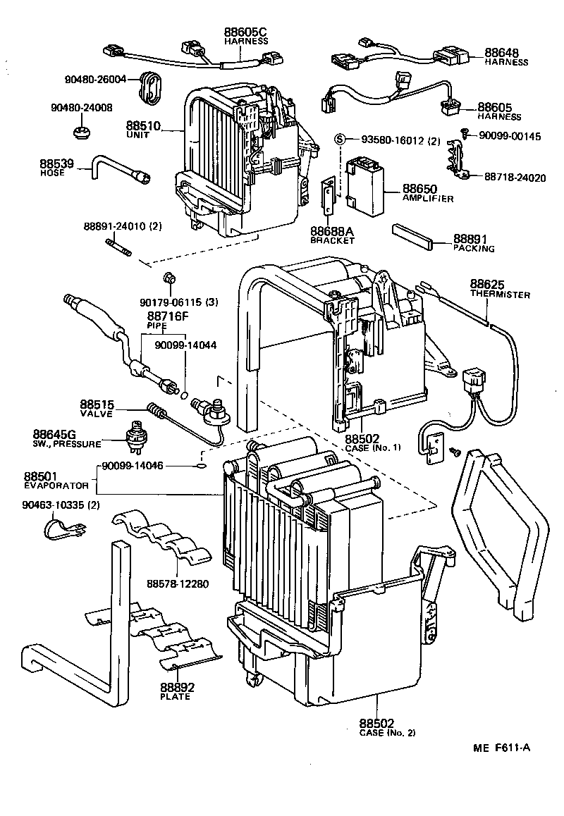  TERCEL |  HEATING AIR CONDITIONING COOLER UNIT