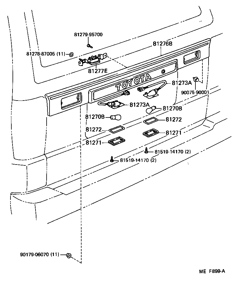  VAN |  REAR LICENSE PLATE LAMP