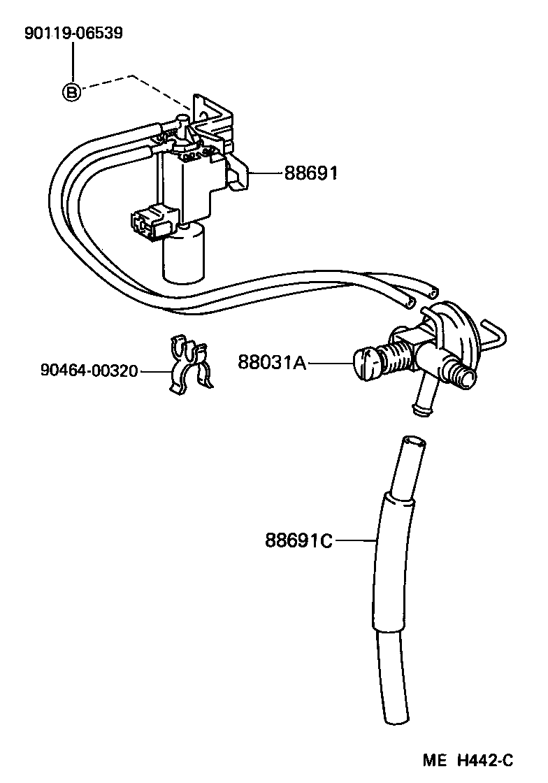  CAMRY JPP |  HEATING AIR CONDITIONING VACUUM PIPING