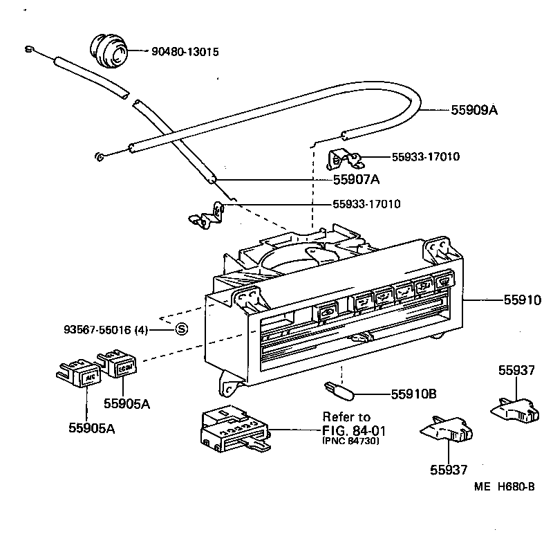  MR2 |  HEATING AIR CONDITIONING CONTROL AIR DUCT