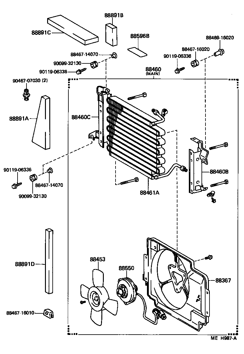  TERCEL |  HEATING AIR CONDITIONING COOLER PIPING