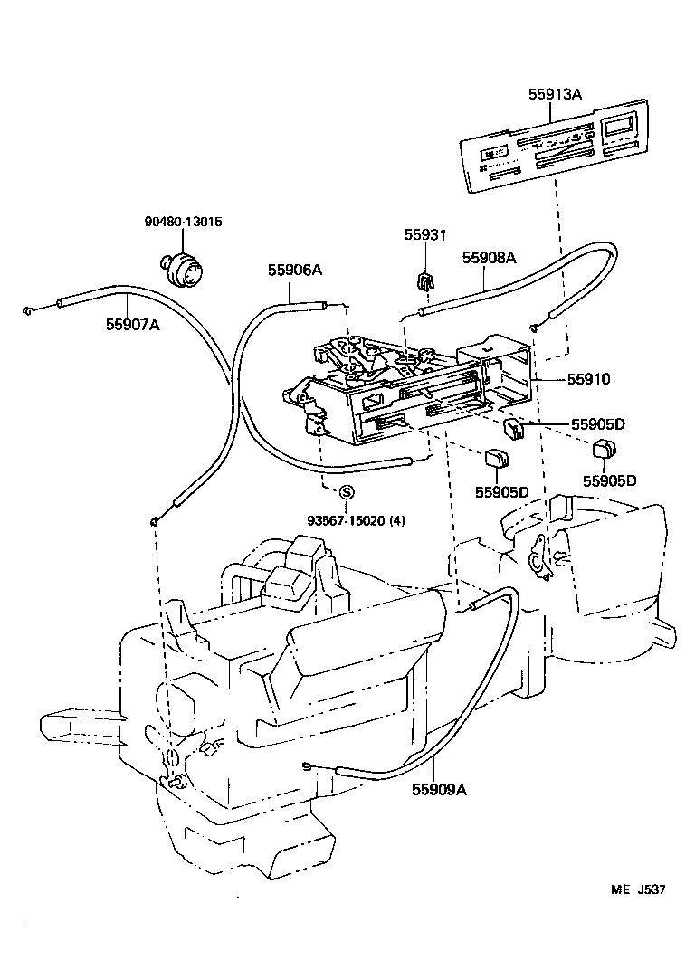  CELICA |  HEATING AIR CONDITIONING CONTROL AIR DUCT