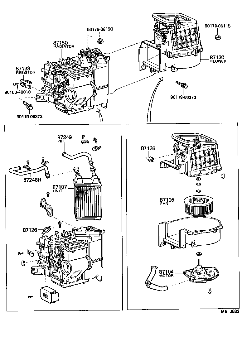  LAND CRUISER 62 |  HEATING AIR CONDITIONING HEATER UNIT BLOWER