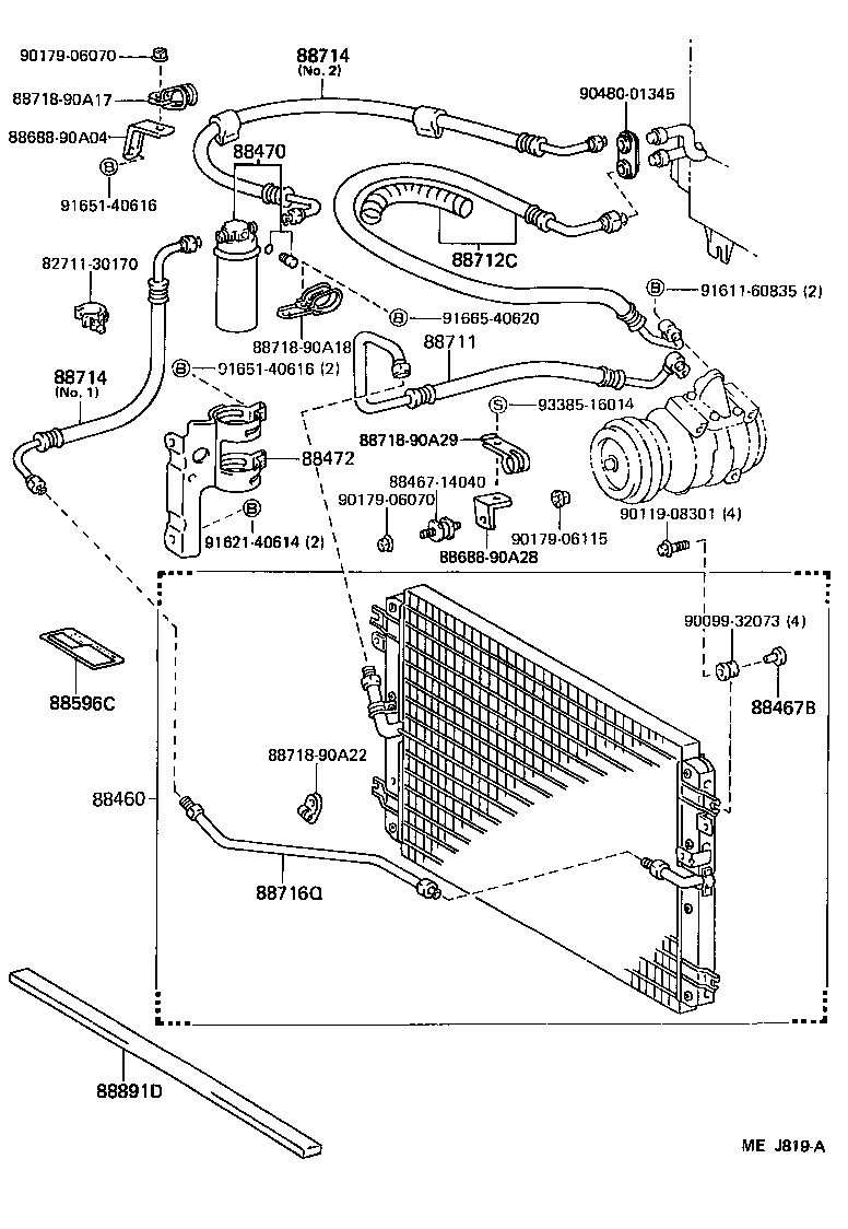  LAND CRUISER 62 |  HEATING AIR CONDITIONING COOLER PIPING