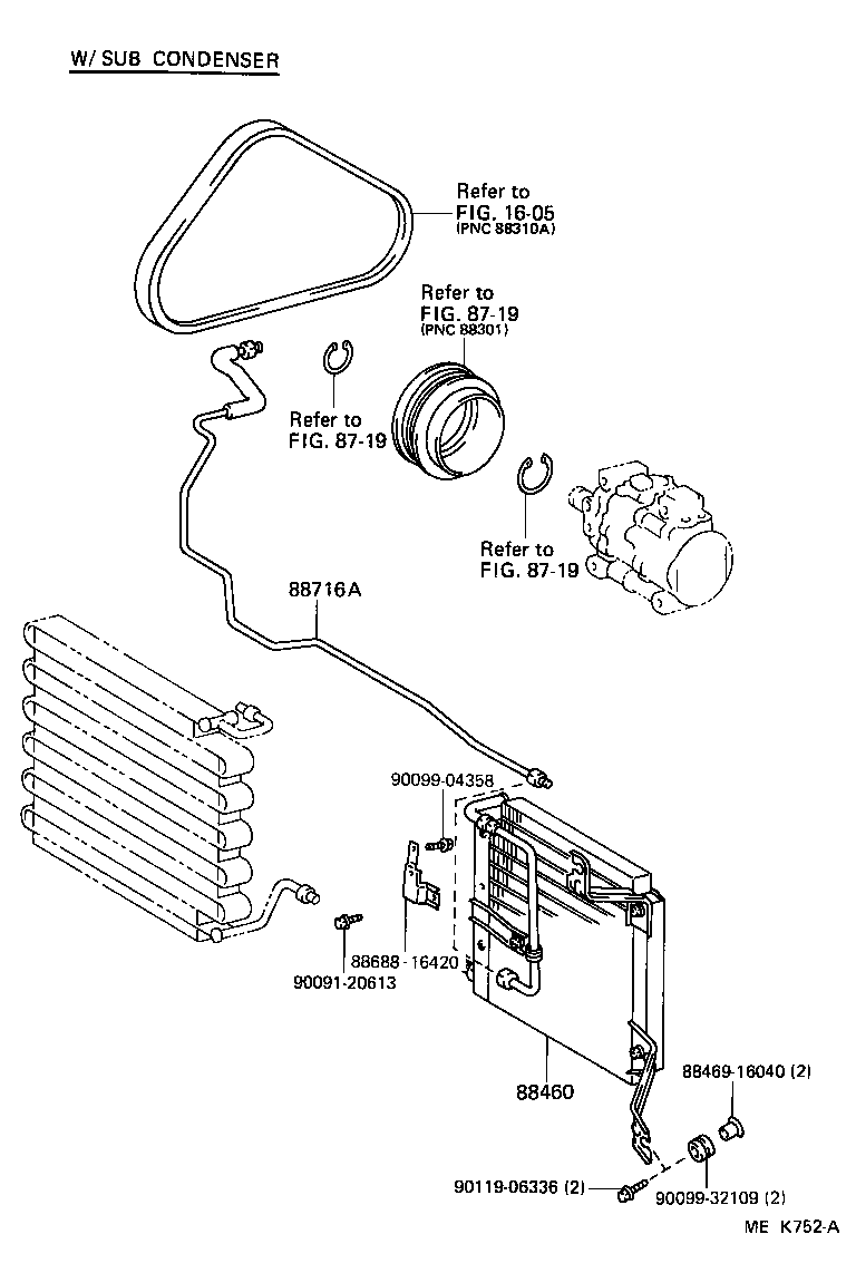  TERCEL |  HEATING AIR CONDITIONING COOLER PIPING