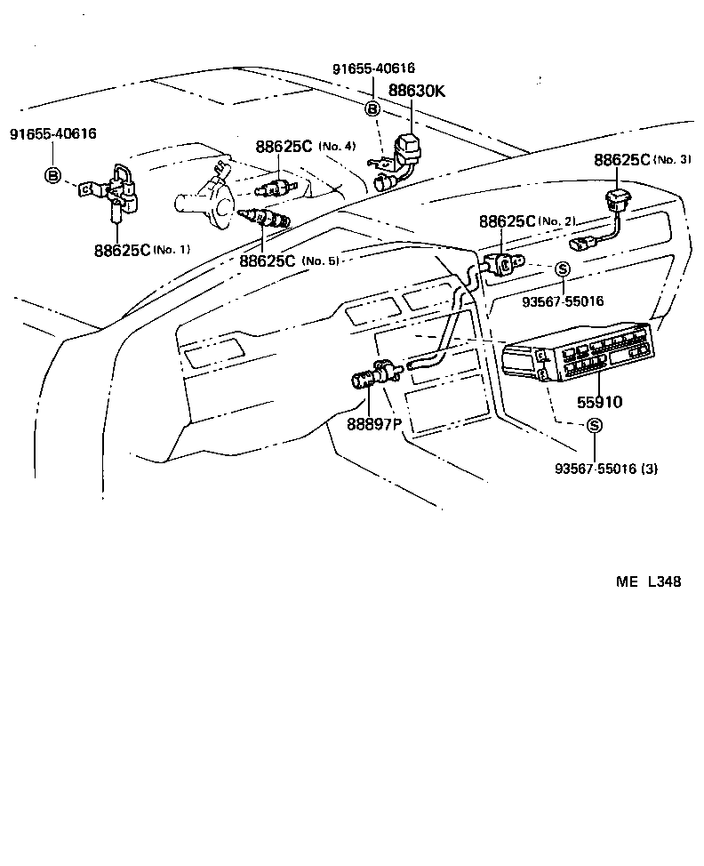  SUPRA |  HEATING AIR CONDITIONING CONTROL AIR DUCT