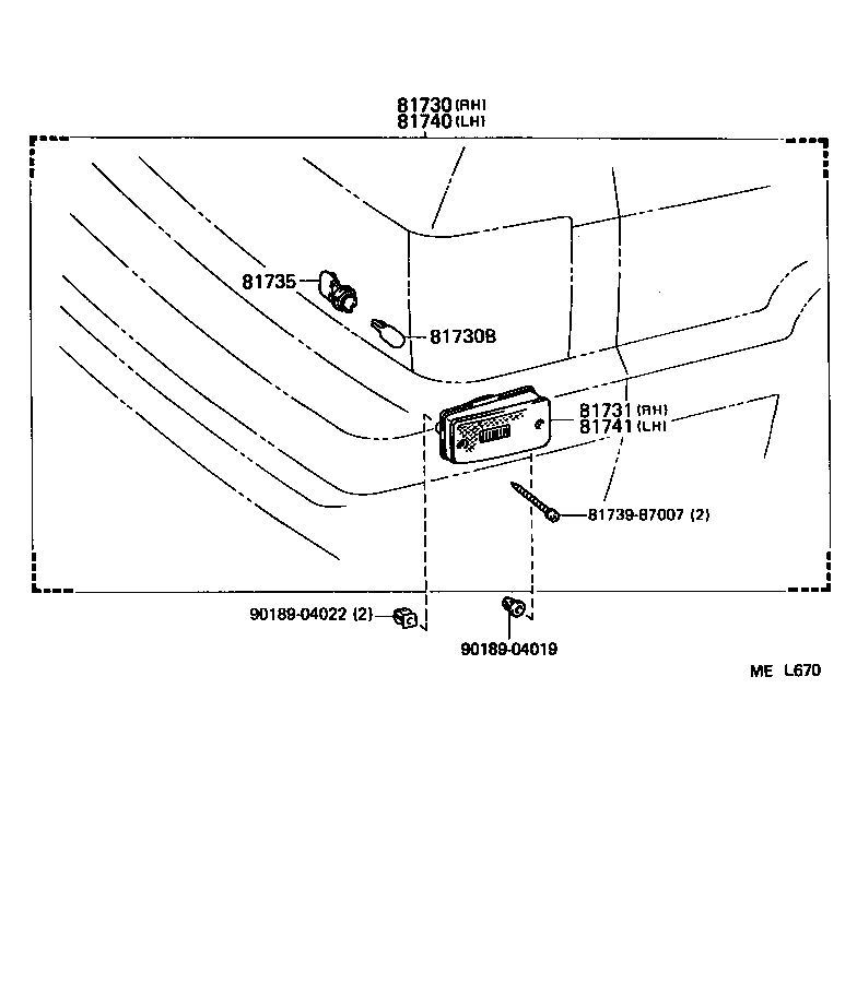  VAN |  SIDE TURN SIGNAL LAMP OUTER MIRROR LAMP