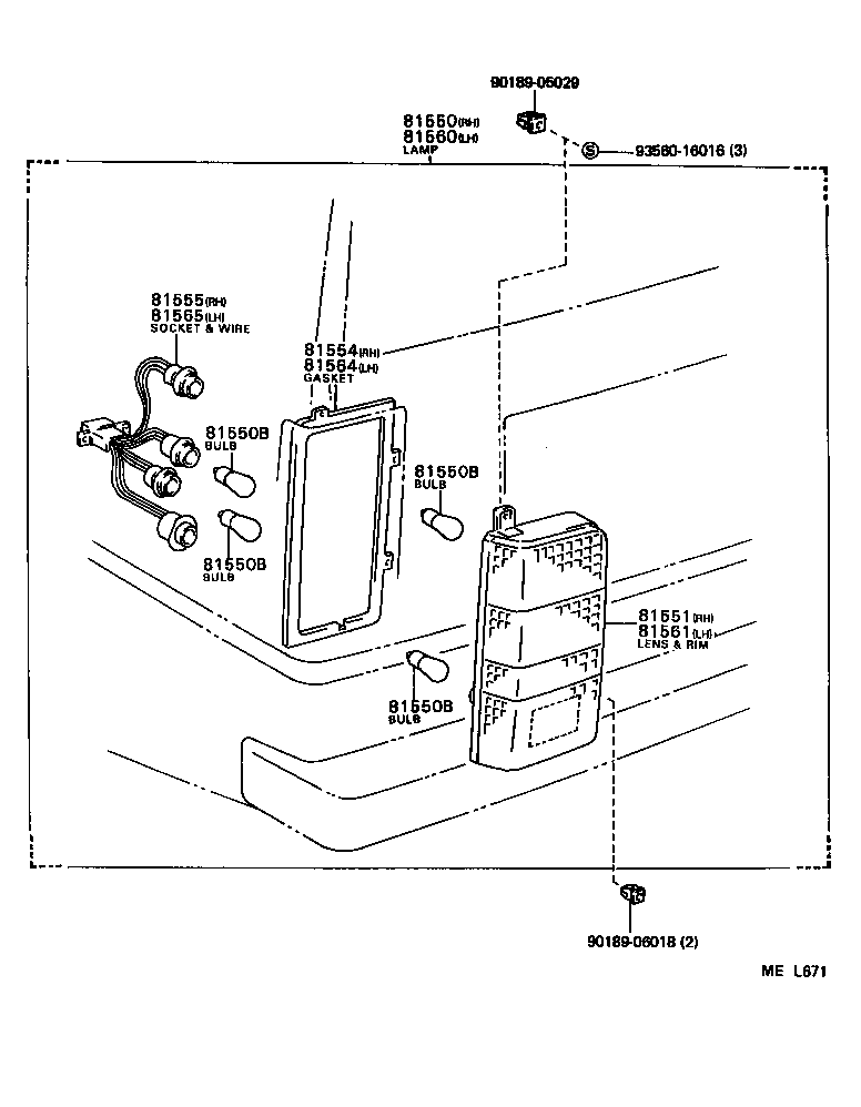  VAN |  REAR COMBINATION LAMP