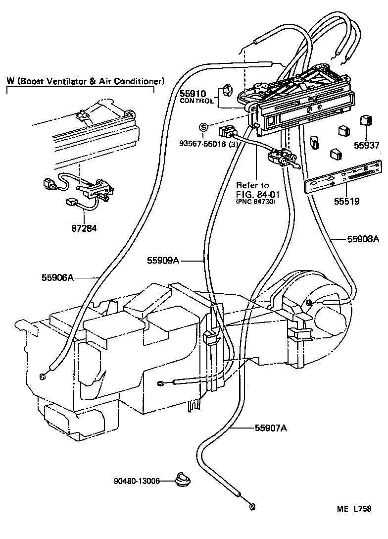  VAN |  HEATING AIR CONDITIONING CONTROL AIR DUCT
