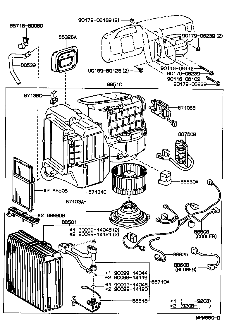  LS400 |  HEATING AIR CONDITIONING COOLER UNIT