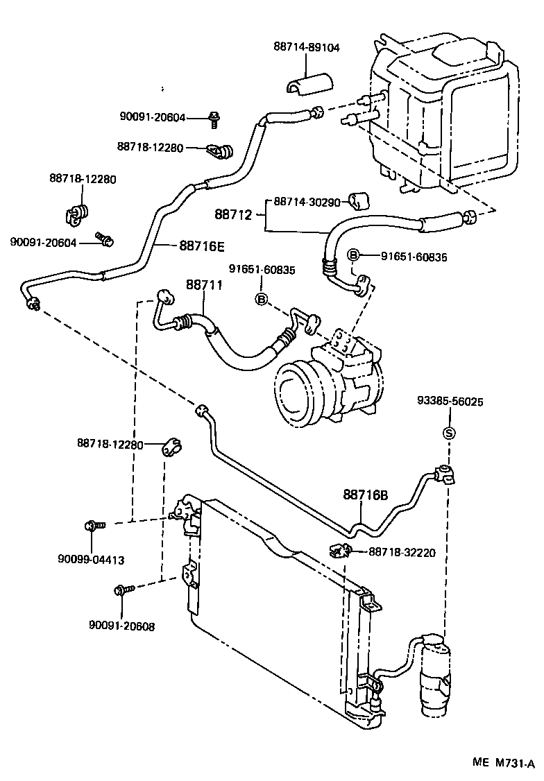  4 RUNNER TRUCK |  HEATING AIR CONDITIONING COOLER PIPING