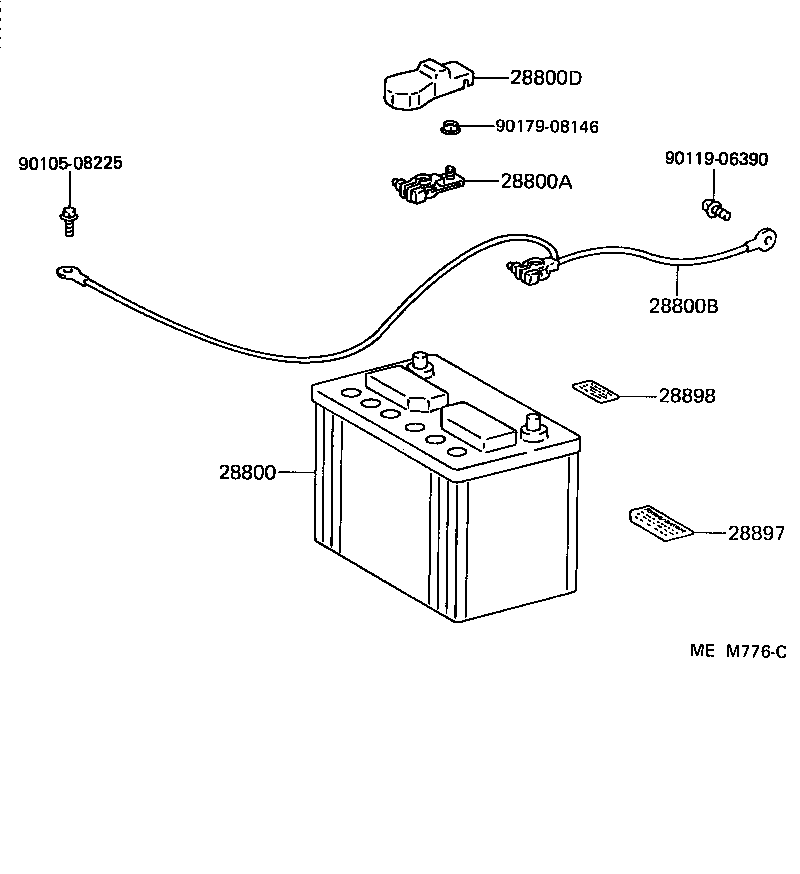  ES250 |  BATTERY BATTERY CABLE
