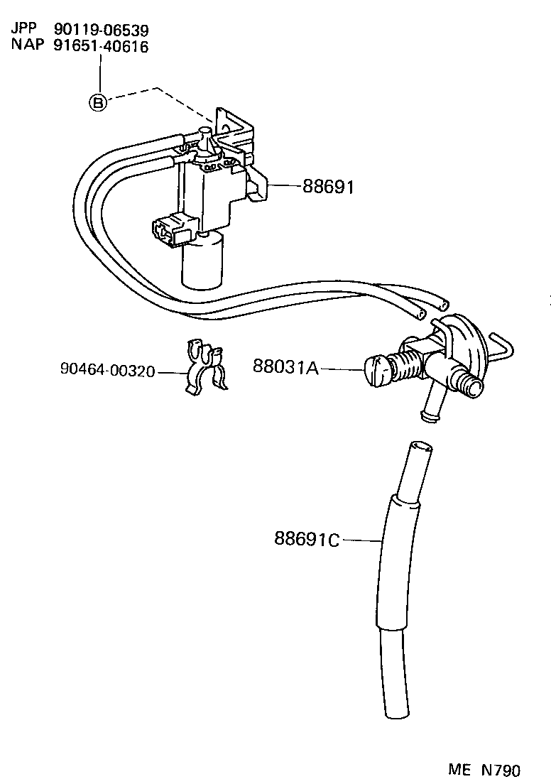  CAMRY NAP |  HEATING AIR CONDITIONING VACUUM PIPING