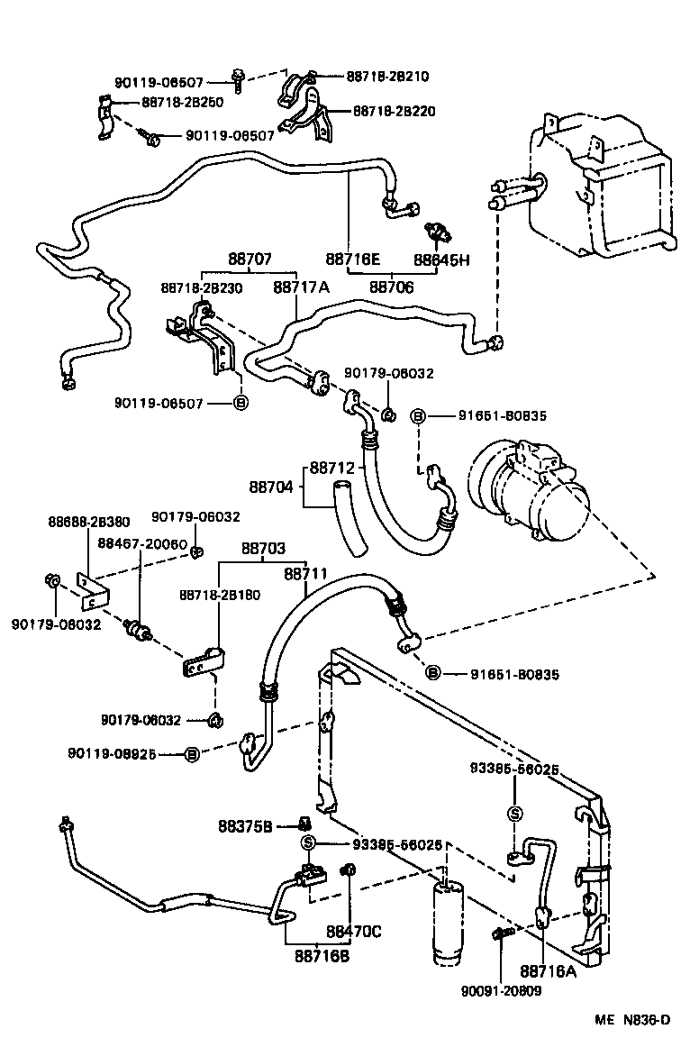  CELICA |  HEATING AIR CONDITIONING COOLER PIPING