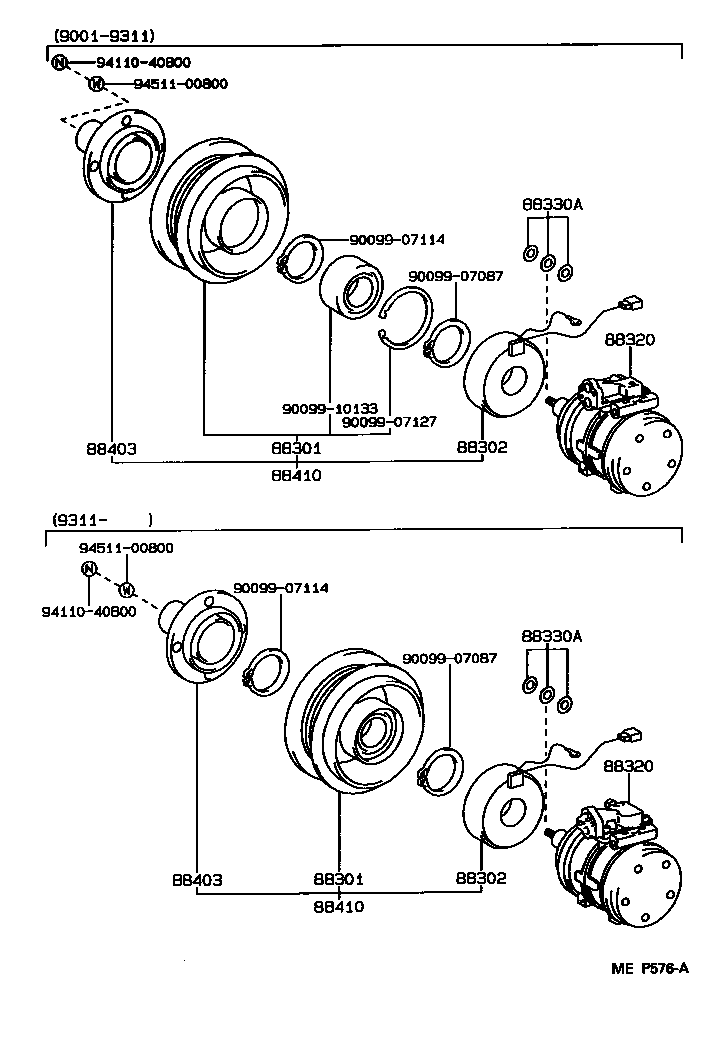  MR2 |  HEATING AIR CONDITIONING COMPRESSOR