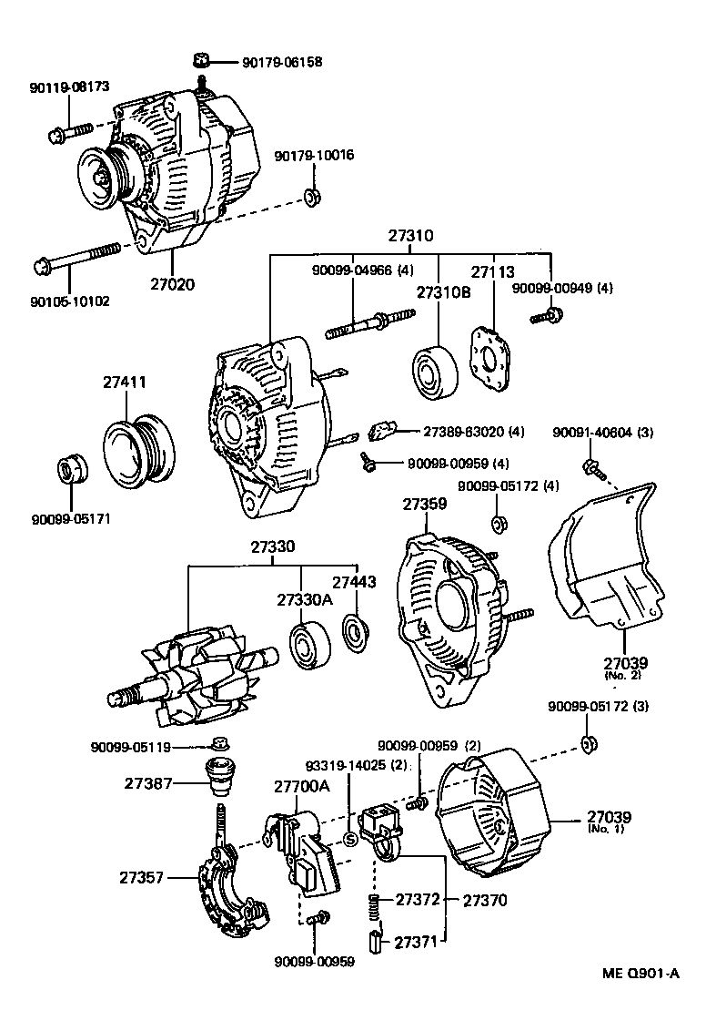  TERCEL |  ALTERNATOR