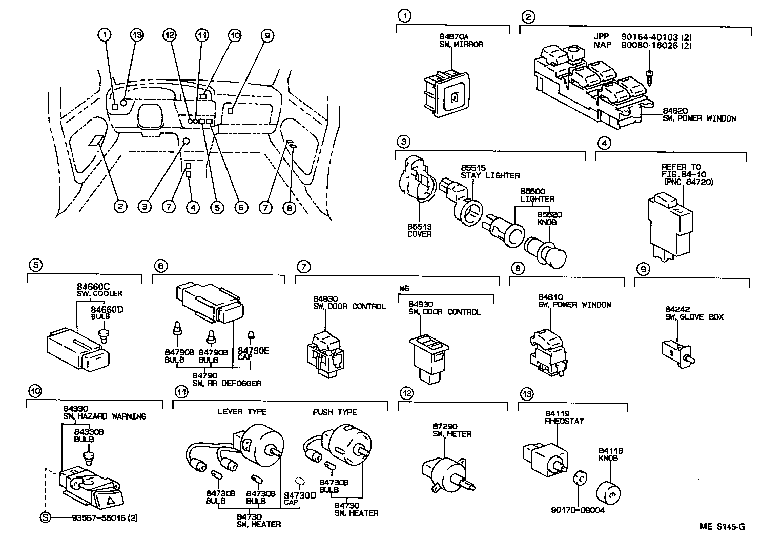  CAMRY NAP |  SWITCH RELAY COMPUTER