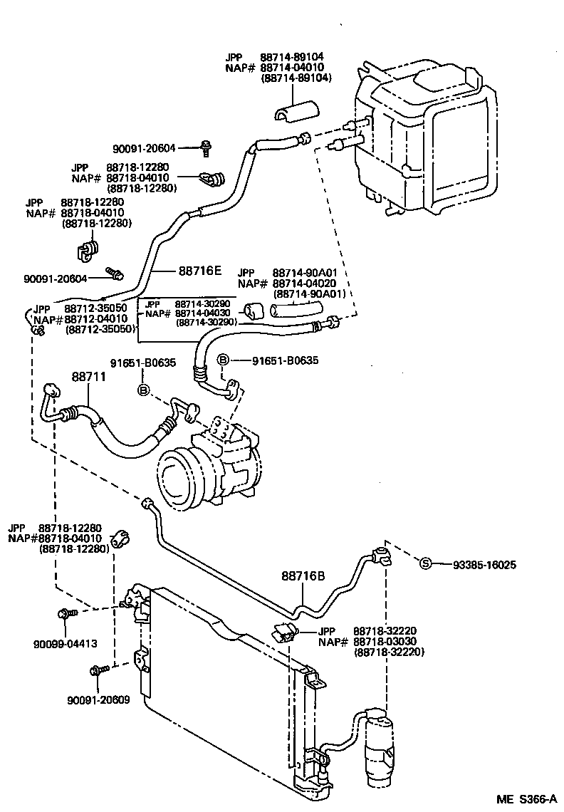  4 RUNNER TRUCK |  HEATING AIR CONDITIONING COOLER PIPING