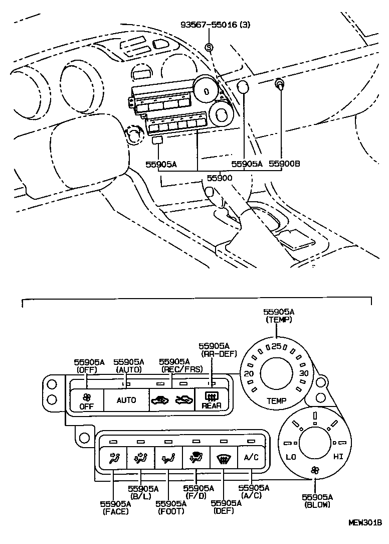  SUPRA |  HEATING AIR CONDITIONING CONTROL AIR DUCT