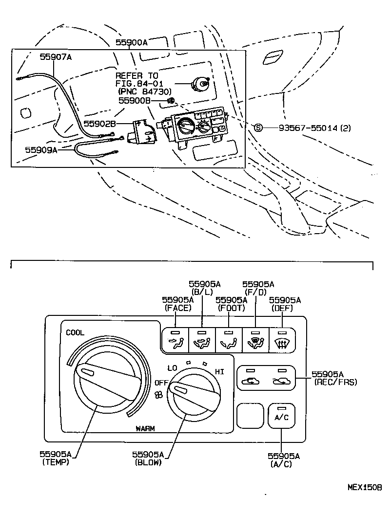  CELICA |  HEATING AIR CONDITIONING CONTROL AIR DUCT