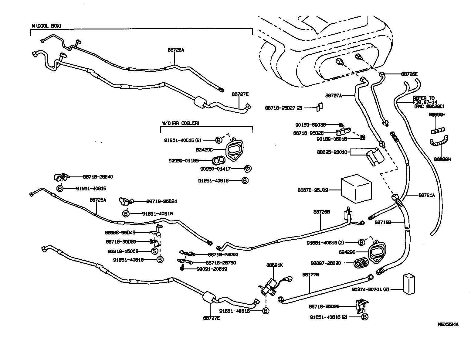  PREVIA |  HEATING AIR CONDITIONING COOLER PIPING