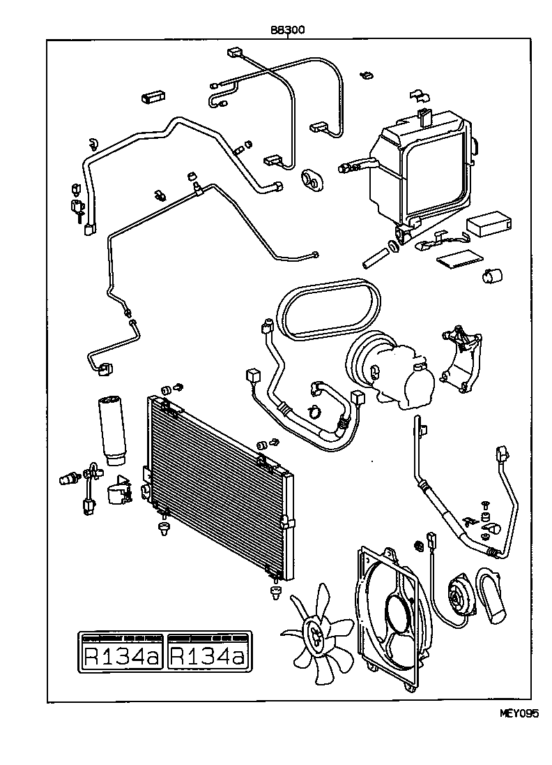  TERCEL |  HEATING AIR CONDITIONING SET