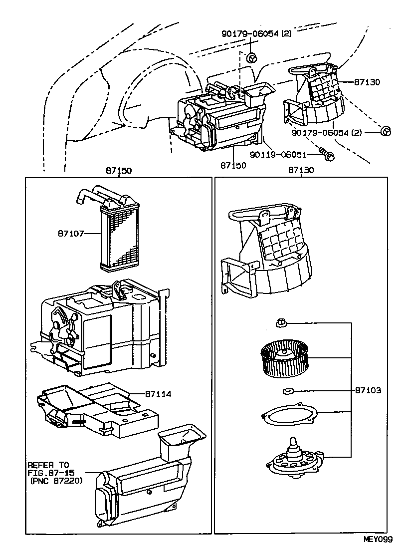  PASEO |  HEATING AIR CONDITIONING HEATER UNIT BLOWER