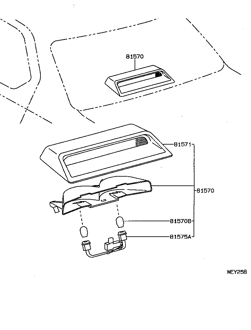  LS400 |  CENTER STOP LAMP