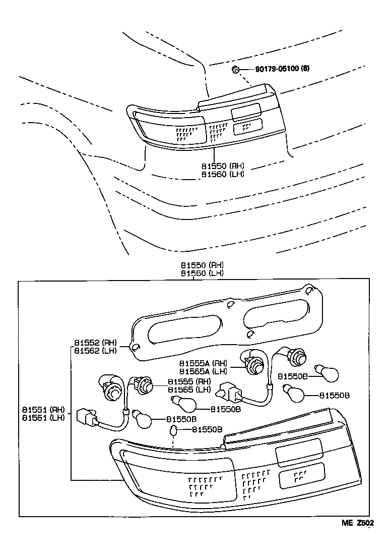  PASEO |  REAR COMBINATION LAMP