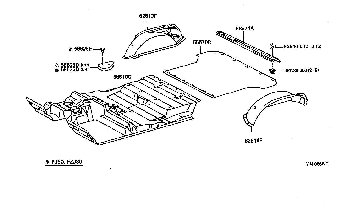  LAND CRUISER 80 |  FLOOR MAT SILENCER PAD