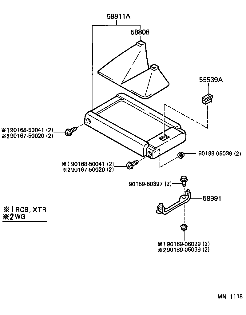  4 RUNNER TRUCK |  CONSOLE BOX BRACKET