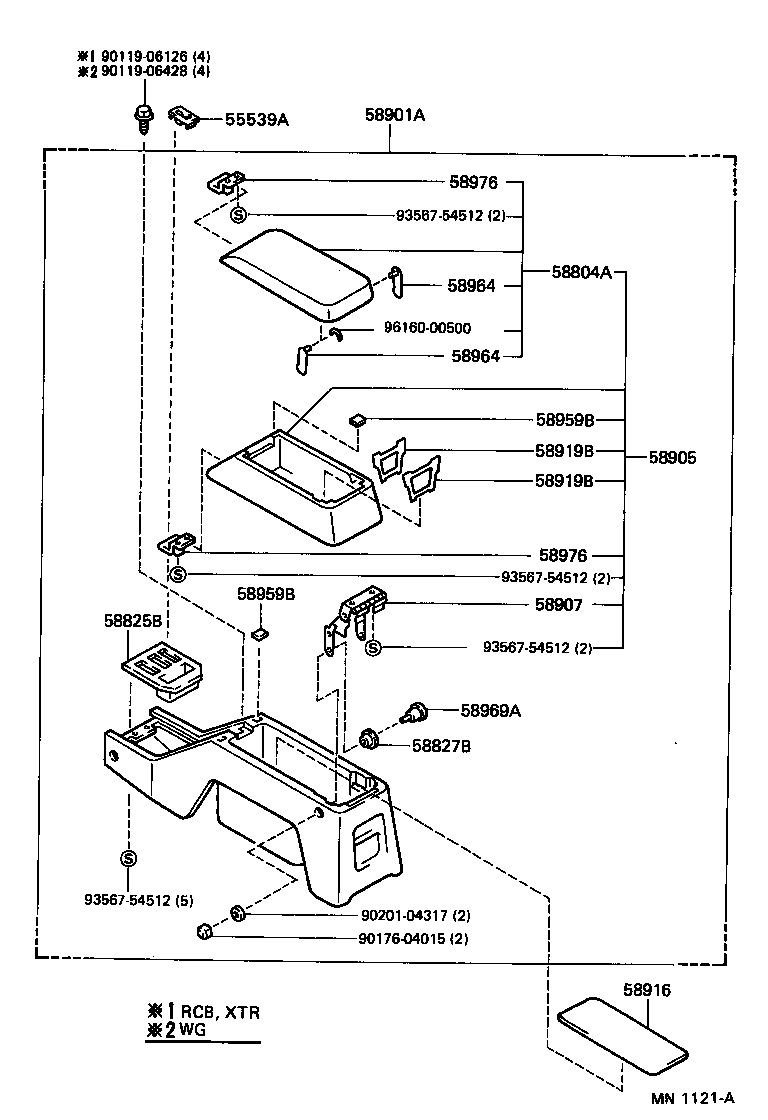  4 RUNNER TRUCK |  CONSOLE BOX BRACKET