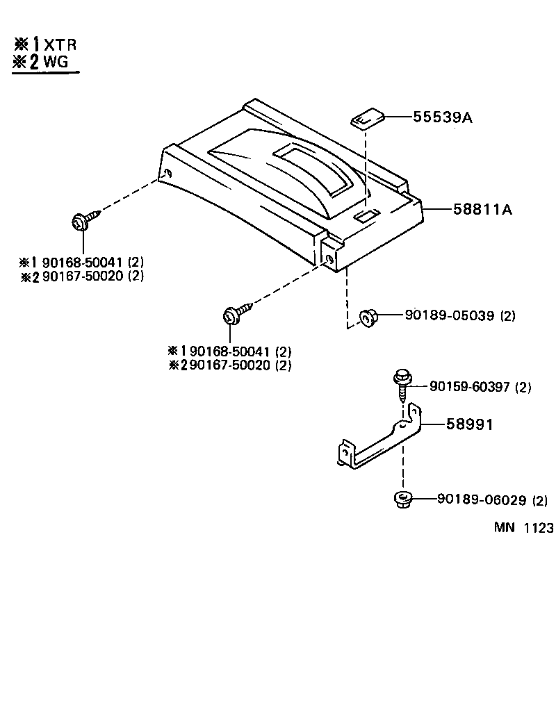  4 RUNNER TRUCK |  CONSOLE BOX BRACKET