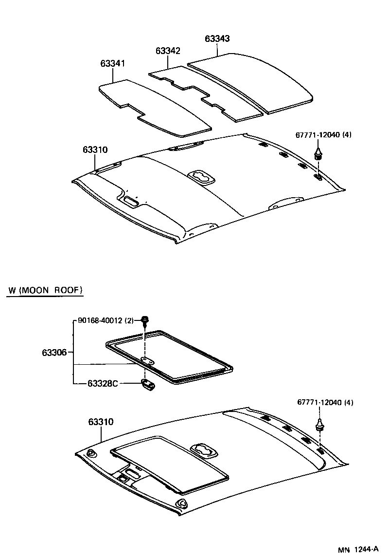  ES300 |  ROOF HEADLINING SILENCER PAD